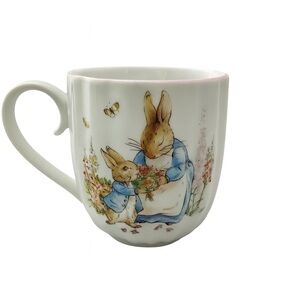 🐇 Beatrix Potter Peter Rabbit Ceramic Mug Pink Trim NWOT